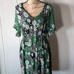 Reborn New York Women's SS Midi Dress Size XL